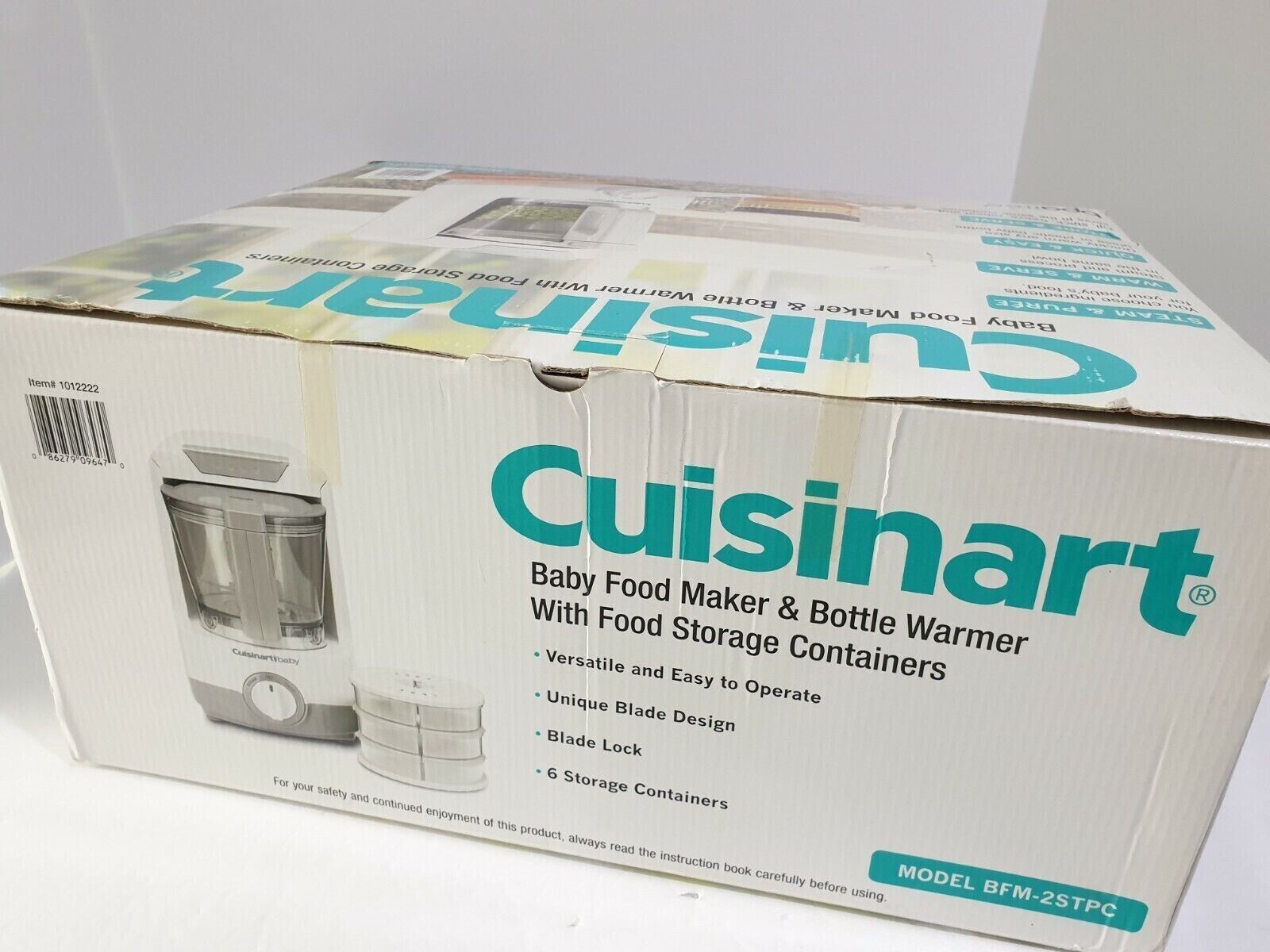 Cuisinart Baby Food Maker Bottle Warmer with Food Storage Containers BFM 2STPC