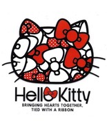 3X3.5&quot; Kitty Cat red white ribbons bows in head IRON On TRANSFER Heat Vi... - $7.74 CAD
