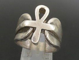 925 Sterling Silver - Vintage Egyptian Ankh Smooth Band Ring Sz 7.5 - RG23827 - £58.15 GBP