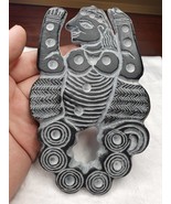 Ancient jiroft civilization chlorite stone figure of mystical muscular m... - $414.24