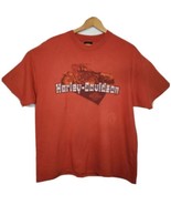 Harley Davidson T Shirt - Burlington NC - Men&#39;s XL - Orange - £7.77 GBP