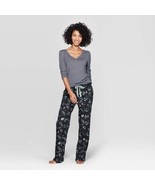 Women 2-PC Floral Print Henley Sleep Pajama Pj Set Stars Above Charcoal ... - £13.43 GBP