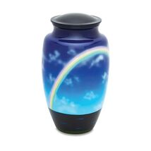 Large/Adult 220 Cubic Inches Rainbow Aluminum Funeral Cremation Urn for ... - $197.99