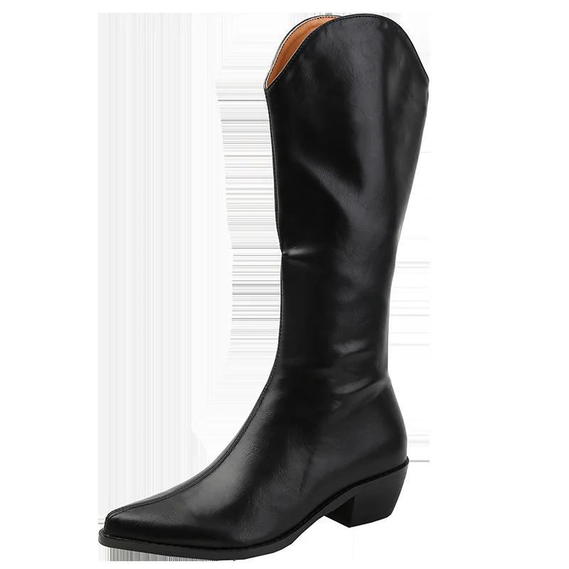 Women&#39;s Shoes Fall 2023 New Designer  Western boy Boots Micro Tall Boots Women&#39;s - £114.32 GBP