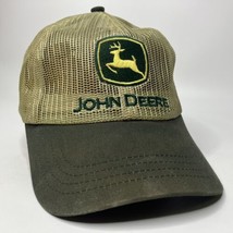 John Deere Brand Trucker Farmer Hat Cap All Mesh Green Snapback Embroide... - $24.45