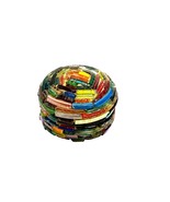 Mosaic Glass Beads from Bangle Pieces Handmade Treasure Box Trinkets Jew... - $15.77 CAD