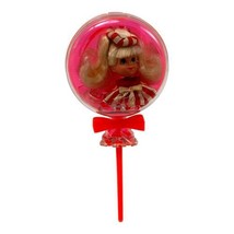 Vintage Liddle Kiddle Lollipops Peppermint Case Sweet Treat Doll and Stand 60s - £47.53 GBP