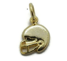 Helmet football charm pendant 14K Yellow Gold. - $242.99