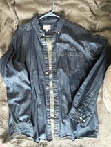 Sonoma Women’s Denim Button Up Light Wash With Pocket And White Buttons ... - $251.45 MXN