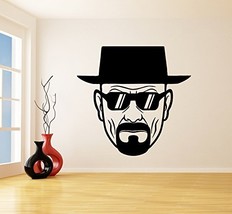 ( 94'' x 91'' ) Vinyl Wall Decal Breaking Bad Heisenberg with Sunglasses / Art D - £153.28 GBP