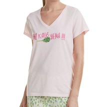 HUE Womens Sleepwear Plus Size Knit Fresh Mix V Neck T-Shirt,Ballerina,1X - £21.30 GBP