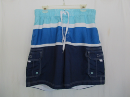 OP Ocean Pacific men&#39;s swim trunks board lined M 32-34  blue navy white ... - $14.65