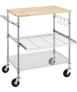 Rolling Kitchen Utility Cart with Storage Shelves, Mobile Microwave Stan... - $131.34
