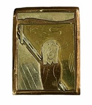 Vintage The Scream - Art Deco Copper Tin &amp; Gold Tones Metals Edvard Munch Brooch - £12.05 GBP