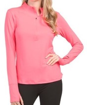 NWT Ladies UNDER ARMOUR Neon Coral Long Sleeve Mock Shirt - L &amp; XL - £31.44 GBP