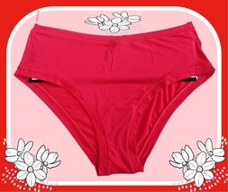 M  Bright Red Everyday NO SHOW Stretch Victorias Secret PINK Hipster Brief Panty - £8.75 GBP