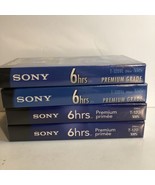 (Lot of 4) SONY 6 Hours Premium Grade T-120 VHS VCR Video Blank Tapes Ne... - $261.70 MXN