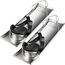 VEVOR Concrete Slider Knee Boards Pair Sliding Boards 30&quot; x 8&quot; Stainless w/ Pads - £128.99 GBP