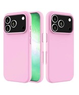 Case for iPhone 17 Pro (Color: Light Pink) Simple Soft Silicon Back case... - $850.29 MXN