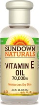 Sundown Naturals Vitamin E Oil 70,000 IU, 2.5 Fluid Ounce (Value Pack of 4) - £54.61 GBP