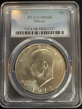 1973 S (Silver) Eisenhower Dollar- PCGS- MS68 - £136.65 GBP