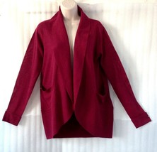 Spring Burgundy Red Woman Cardigan Jacket Sweater Knit Top size 10/12/M New - $25.74