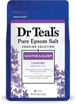 Dr Teal's Epsom Salt Soaking Solution, Soothe & Sleep, Lavender, 3lbs (Packaging - $17.99