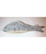 Vintage Weighted Carved Wood and Metal Painted Fish Decoy Colorful Perch - £39.50 GBP