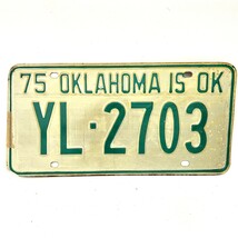 1975 United States Oklahoma Oklahoma County Passenger License Plate YL-2703 - €11,20 EUR