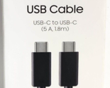 Samsung - 65W 6&#39; USB Type C-to-USB Type C Device Cable Black EP-DX510JBE... - $14.50