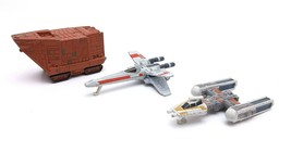 Micro Machines Galoob Rebel Ships Star Wars Lot 3  X-wing Ywing Sandcrawler  - £12.54 GBP