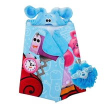 Blue&#39;s Clues Kids Hooded Character Towel and Loofah Bath Set - $418.86 MXN