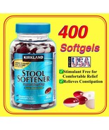 STOOL SOFTENER Docusate Sodium 100mg, 400 Softgels, Relieves Constipation - $20.88