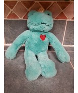 Frog Prince Plush Frog Turquoise With Gold Crown 11&quot; Aurora 2022 Stuffie... - $276.39 MXN
