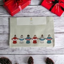 Isaac Mizrahi Christmas Placemats Hope Joy Peace Love Angels Cream set o... - $25.22