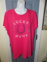 Life Is Good Pink Short Sleeve Lucky Mama Crusher T-shirt Size XL  Women&#39;s EUC - £16.07 GBP