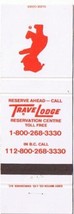 Matchbook Cover Travel Lodge Reservation Centre - £1.68 GBP