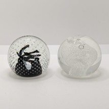 Pair of Caithness Art Glass Paperweights, Carnival &amp; Cauldron, Black, Bullicante - £22.99 GBP