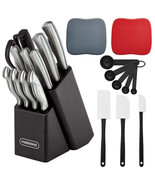 Classic 22-piece Stamped Stainless Steel Cutlery and Utensil Set knife set - $912.52 MXN
