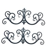 Bookishbunny 2 Packs Wrought Iron Metal Scrolled Door Wall Decoration Pl... - £39.07 GBP