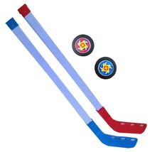 NEW 4Pcs Kids Children Winter Ice Hockey Stick Training Tools ABS 2xSti 2xBall W - £87.32 GBP