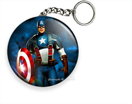 Captain America First Avenger Superhero Comics Keychain Key Chain Ring Gift Idea - £12.38 GBP+