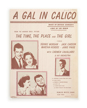 A Gal In Calico - Vintage Sheet Music - $9.95