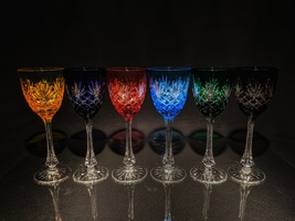 Faberge Odessa Crystal Glasses  set of 6 - $1,450.00