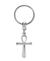  Dangling Egyptian Ankh Cross Stainless Steel Captive Beaded Ring Piercing - £7.46 GBP