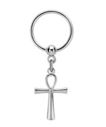  Dangling Egyptian Ankh Cross Stainless Steel Captive Beaded Ring Piercing - £7.43 GBP