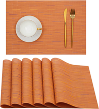 Placemats, Heat-Resistant Placemats Stain Resistant Anti-Skid Washable PVC Table - £18.60 GBP