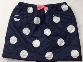 Gymboree Girls Skirt Quilted Polka Dot Navy Blue White Pink Sz 6 Retired - $13.80