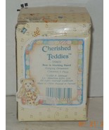 cherished teddies Hanging Ornament “Bear In Stocking” 1992 #950653 - £26.58 GBP