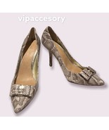 Coach Landrie Python Snake Print Leather 3.5” High Heel Shoes Sz 11 B - $75.00